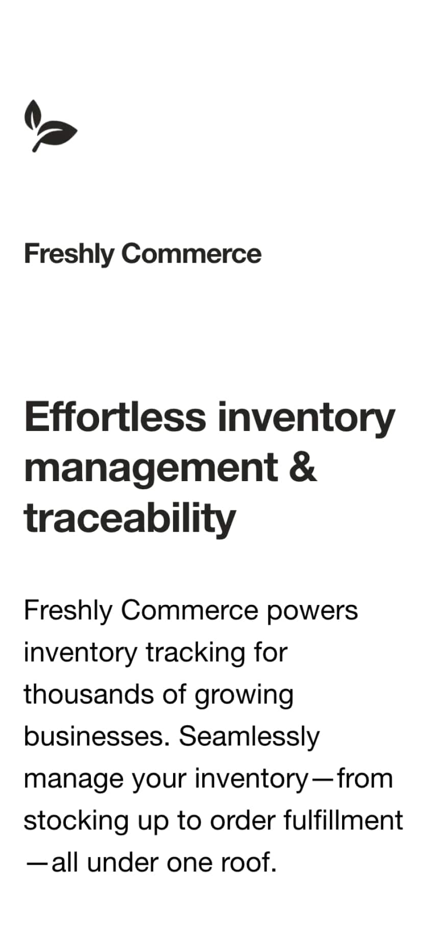 Freshly Commerce Mobile